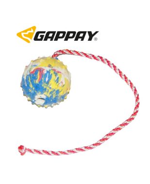 Gappay tvrda lopta na uzici Ø 7 cm x 50 cm konopa