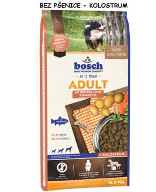 bosch Adult s lososom & kolostrum - bez pšenice - 15 kg