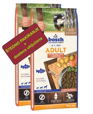 bosch Adult s lososom & kolostrum - bez pšenice - 2 x 15 kg