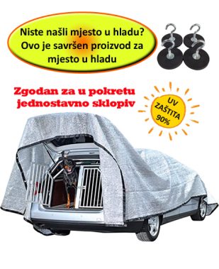 Aluminijska mreža za sjenilo 4 x 6 m + 4 magneta za auto - 90% refleksije - za auto, kombi, SUV, kamper, tende, šator ....