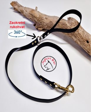 Aykon line BioThane® povodnik 19 mm - 1,3 m s zaokretnom ručkom - razne boje