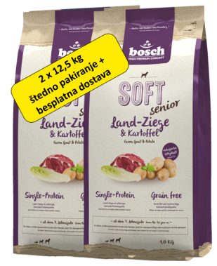 bosch HPC SOFT Senior seoska koza 20% & krumpir - BEZ ŽITARICA 2 x 12,5 kg