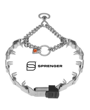 HS Sprenger Poludavilica NECK TECH SPORT INOX, do 65 kg - zaokretni prsten + KLIK kopča 55 i 64 cm