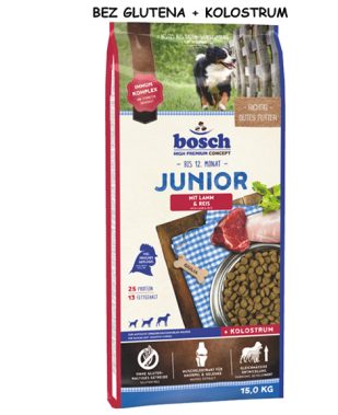 bosch Junior s janjetinom & rižom - BEZ GLUTENA & KOLOSTRUM - 3 i 15 kg