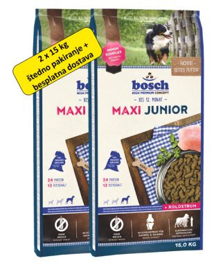 bosch Maxi junior - BEZ PŠENICE & KOLOSTRUM - 2 x 15 KG