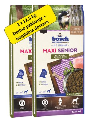 bosch Maxi Senior s kolostrumom - bez pšenice - 2 x 12,5 kg