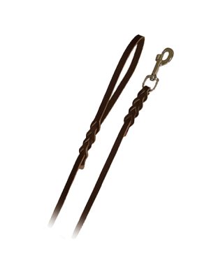 Povodnik od smeđe meke masne kože 1 m x 12 mm