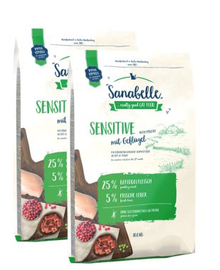 Sanabelle Sensitive s peradi - 2 x 10 kg