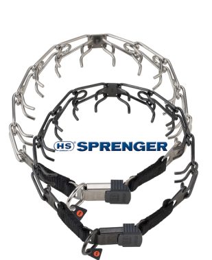 HS Sprenger ULTRA PLUS ogrlica - ClicLock 20/40/70 kg (INOX i crni INOX)