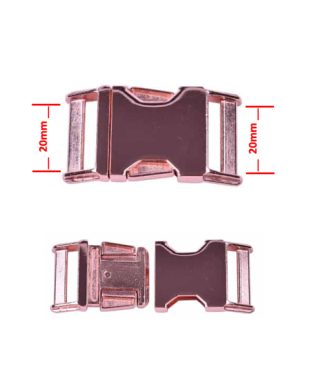 Metalna kopča za izradu ogrlica ili trake za torbe - Rosegold 20mm