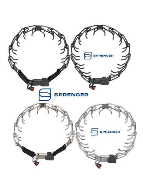 HS Sprenger ULTRA PLUS ogrlica - ClicLock 20/40/70 kg (INOX i crni INOX)