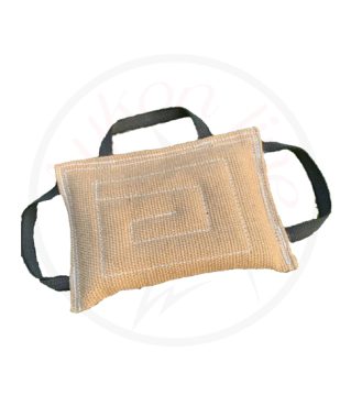 Jastuk za štence ili mladog psa s tri ručke 27 x 17 cm - juta - Premium