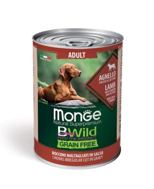 Monge BWild Grain Free Adult, janjetina s bundevom i tikvicama 400 g