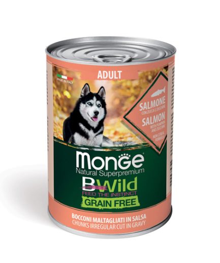 Monge BWild Grain Free Adult, losos s bundevom i tikvicama 400 g